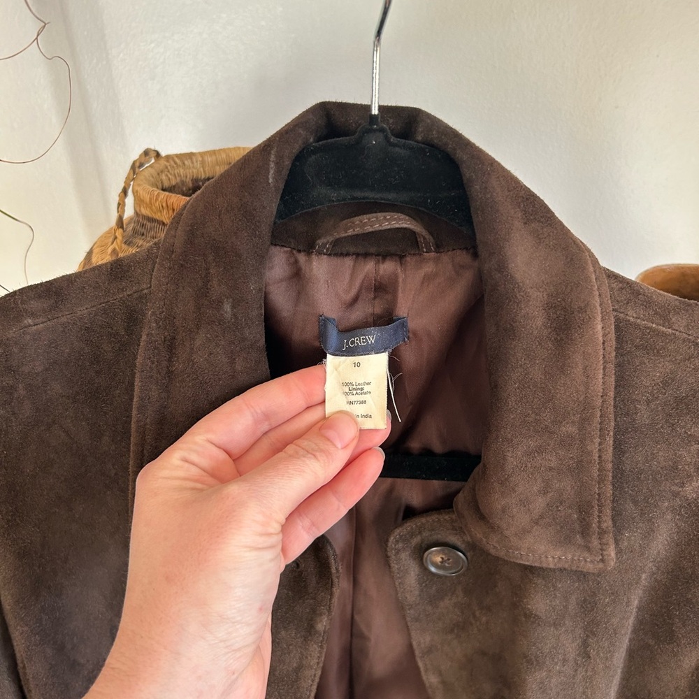 Vintage J. Crew long suede coat - Picture 3 of 4